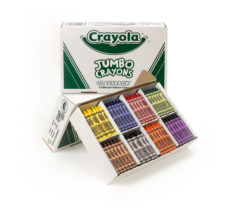 Jumbo Crayons, 8 Assorted Colors, 8/Pack - ASE Direct