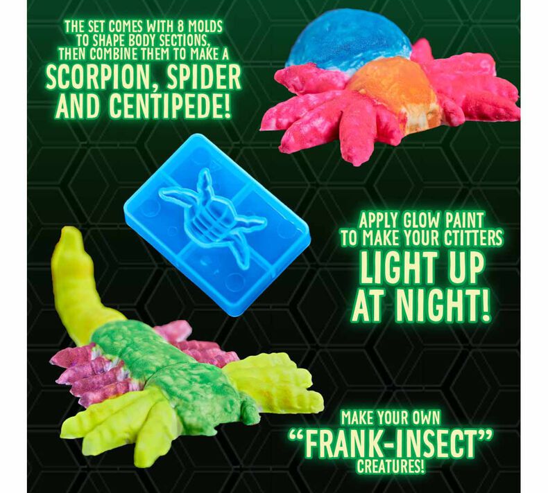 Critter Creator Glow in the Dark Bug Fossil Kit for Kids