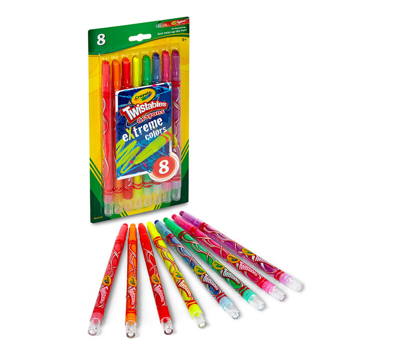 eXtreme colors Twistable Crayons 8 ct