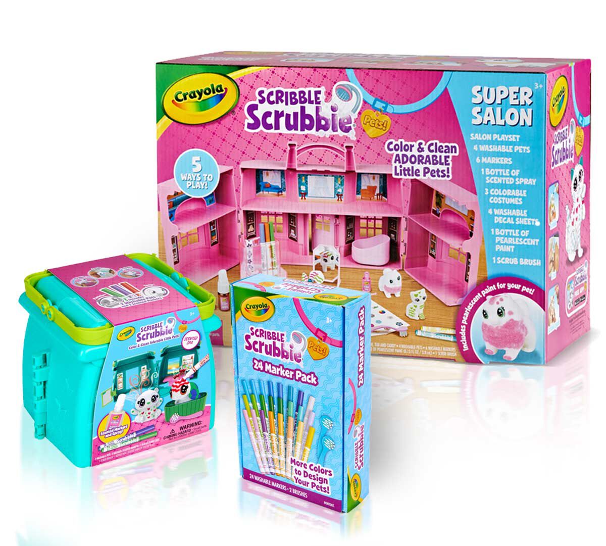 Scribble Scrubbie Scented Salon & Spa Playsets | Crayola.com | Crayola