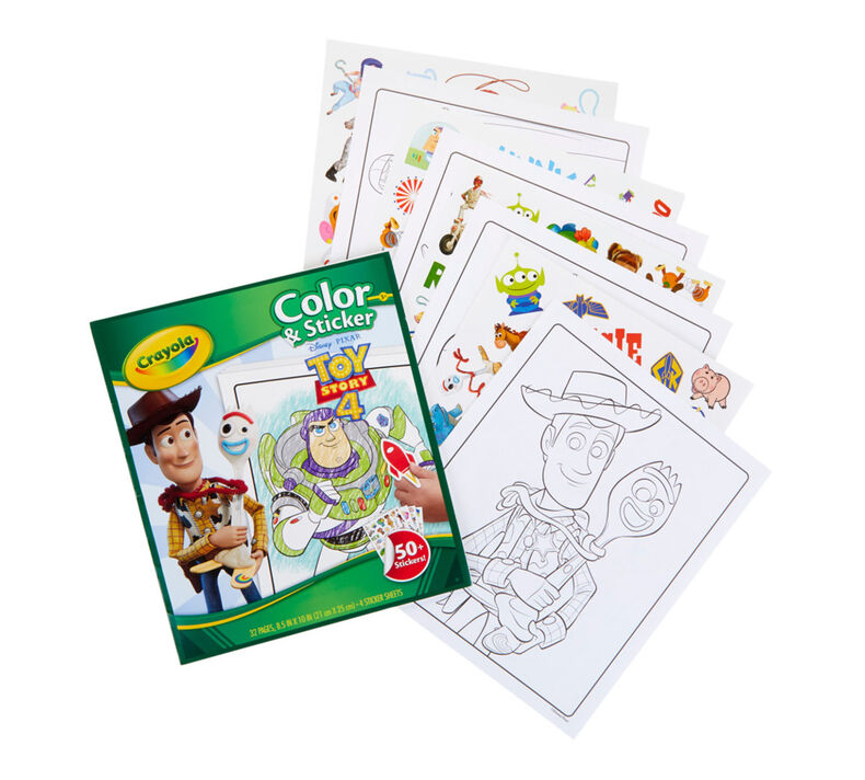 Toy Story 4 Color and Sticker Book