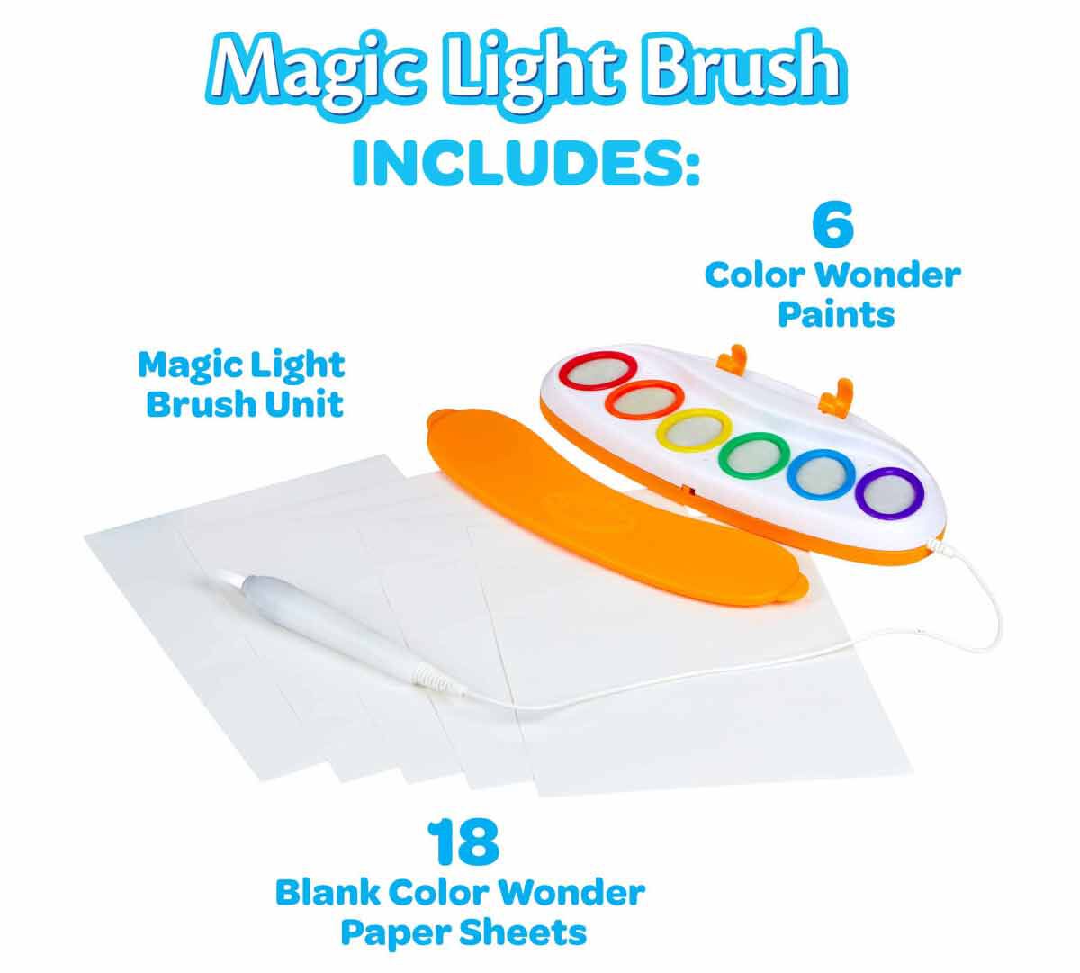 Crayola Color Wonder Magic Light Brush, Mess Free Painting, Paints for Kids, Gift for Ages 3, 4, 5
