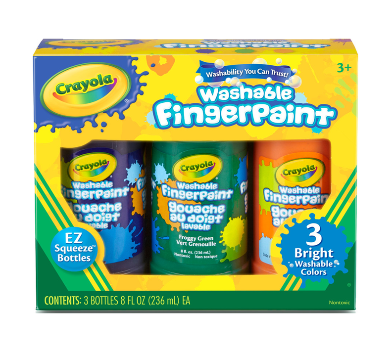 Washable Fingerpaint, Primary Colors, 3 Count