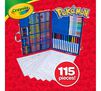 Imagination Art Set, Pokemon. 115 pieces! Inside view of case with coloring pages