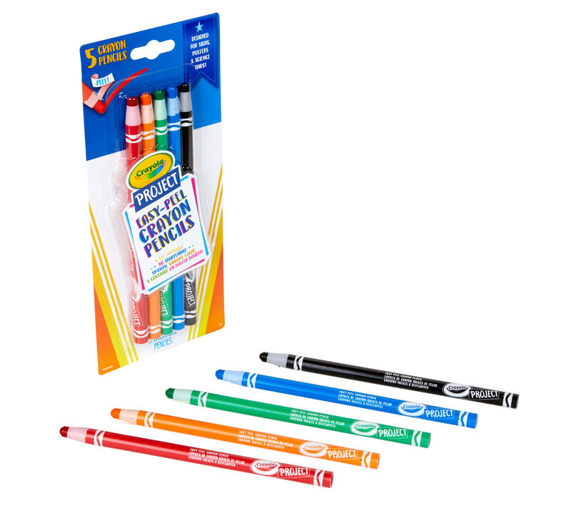 Easy Peel Crayon Pencils, 5 Count