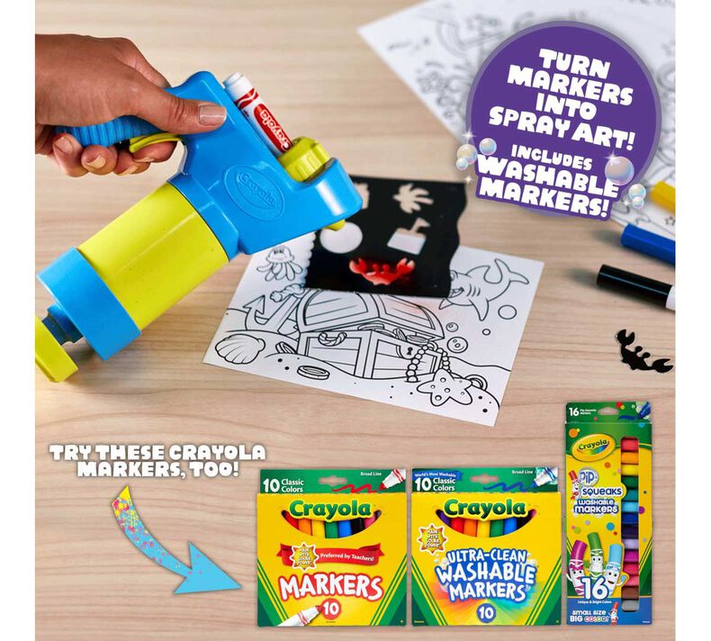 Missie Onbemand afwijzing Mini Marker Sprayer, Marker Airbrush Kit | Crayola.com | Crayola