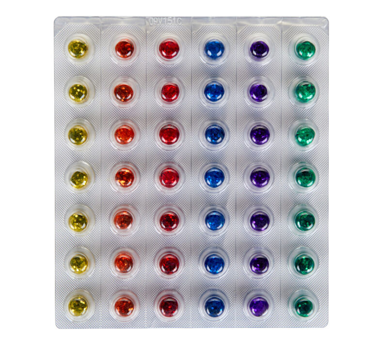 Glitter Dots Refills, 42 Count, Classic Colors