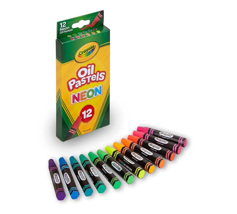 Crayola Oil Pastels NEON 12 count Pack, Set of 2, Arts, Crafts, Projects