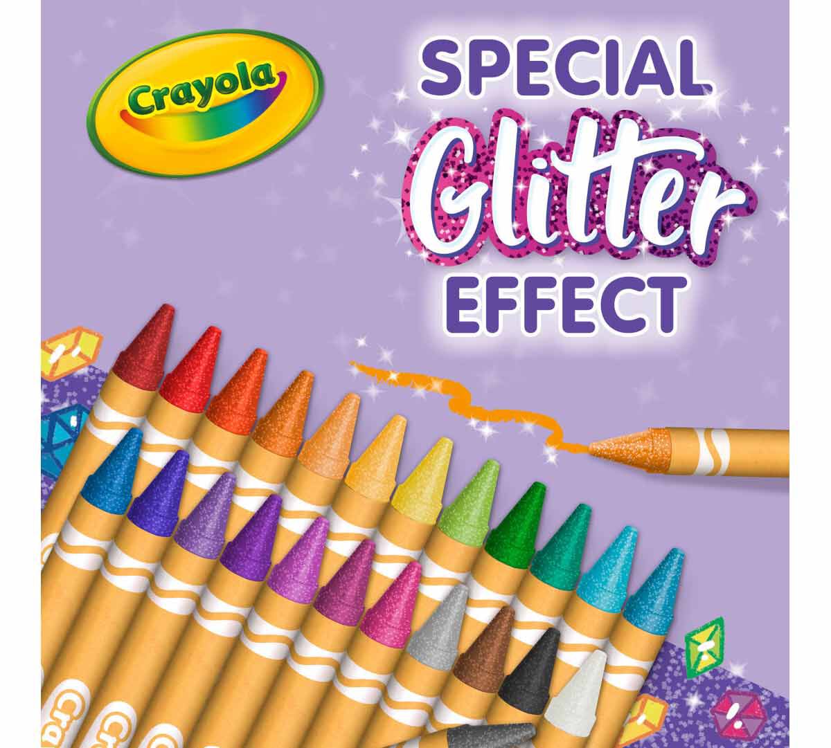 Glitter Crayons, 24 Count Crayola Crayons | Crayola.com | Crayola