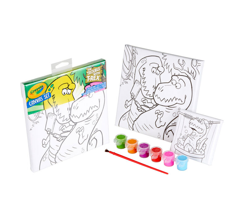 Trex Dinosaur Canvas Paint Set