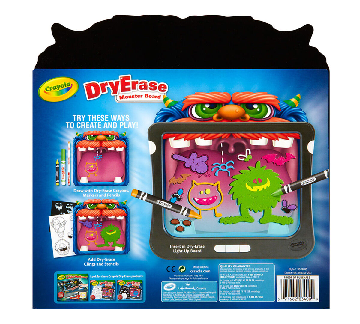 dry erase monster board crayola
