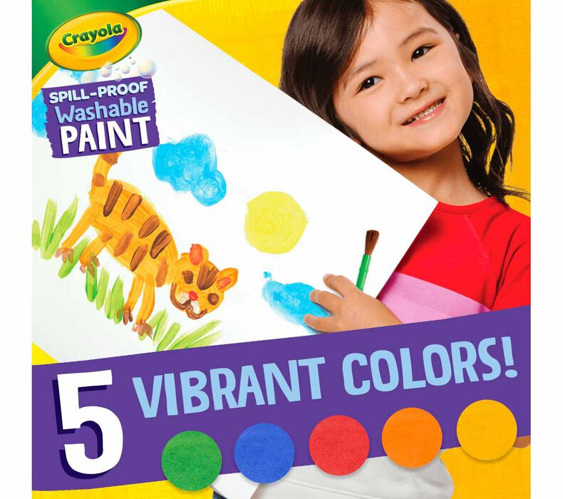 Spill Proof Washable Paint, 5 count