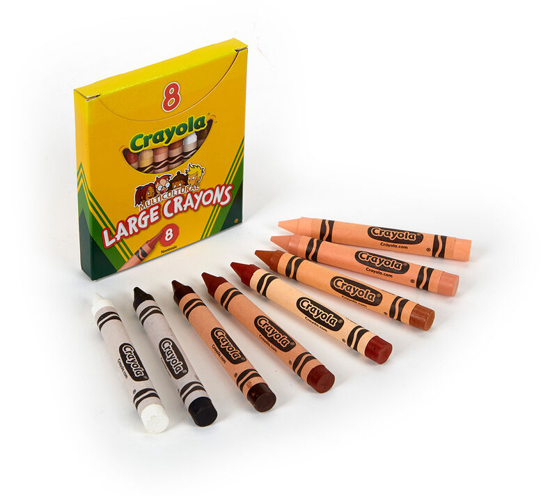 Multicultural Large Crayons, 8 Count