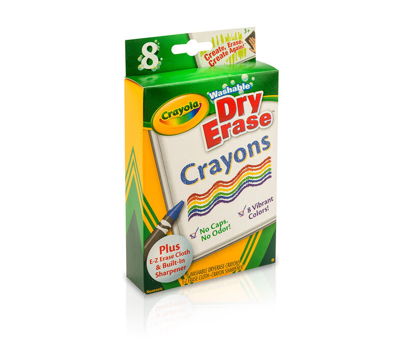 Crayola; Dry-Erase Crayons; Art Tools; 8 Count; Washable; Perfect