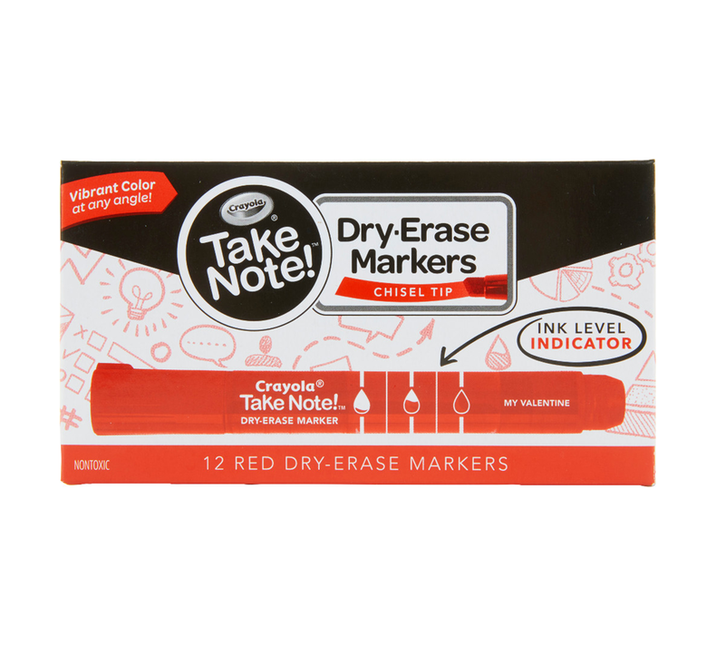 Take Note Red Dry Erase Markers, 12 Count