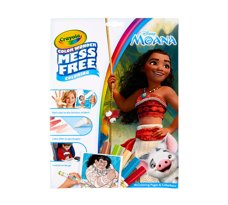 Color Wonder Mess Free Moana Coloring Pages & Markers