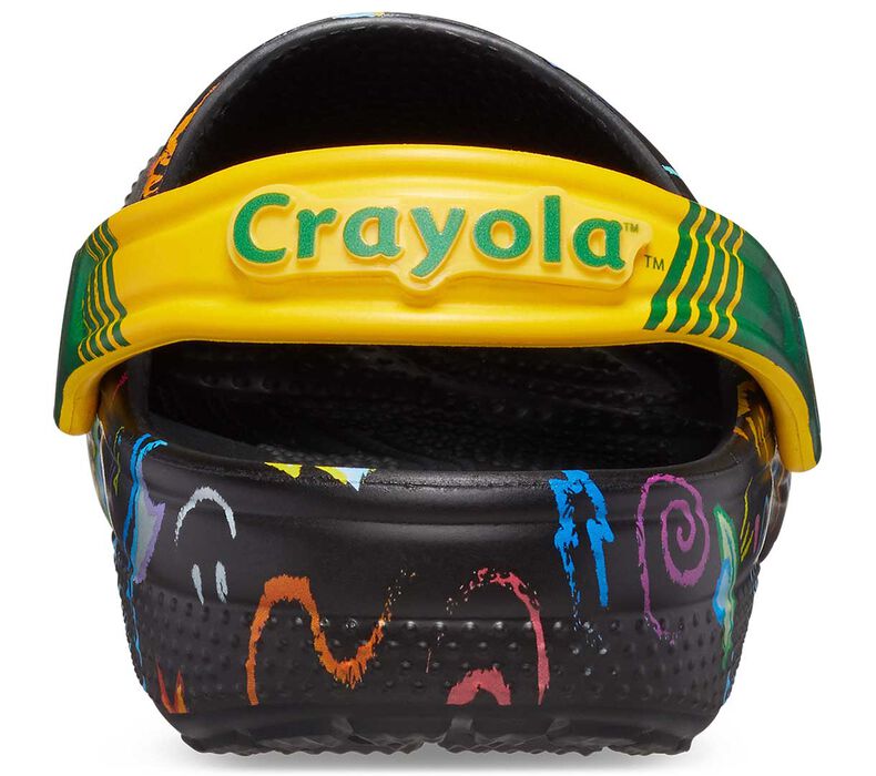 Crayola X Crocs Kids Classic Clog, Black