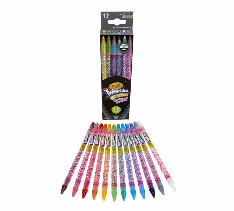Crayola Twistables Colored Pencils, Always Sharp, Art Tools, 12