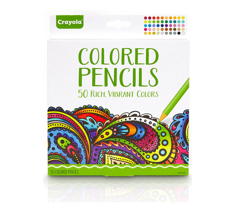 Collections Etc Deluxe Colored Pencils With Case - Set of 50
