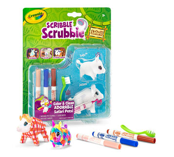 Scribble Scrubbie Safari Animals, Warthog & Buffalo 2ct.