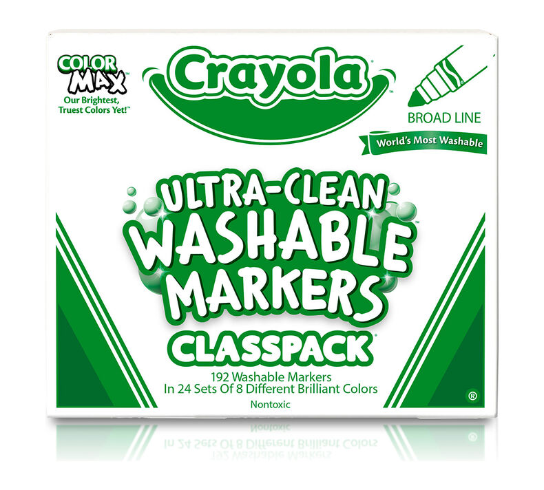Ultra-Clean Washable Markers for Kids, 192 Count, 8 Colors
