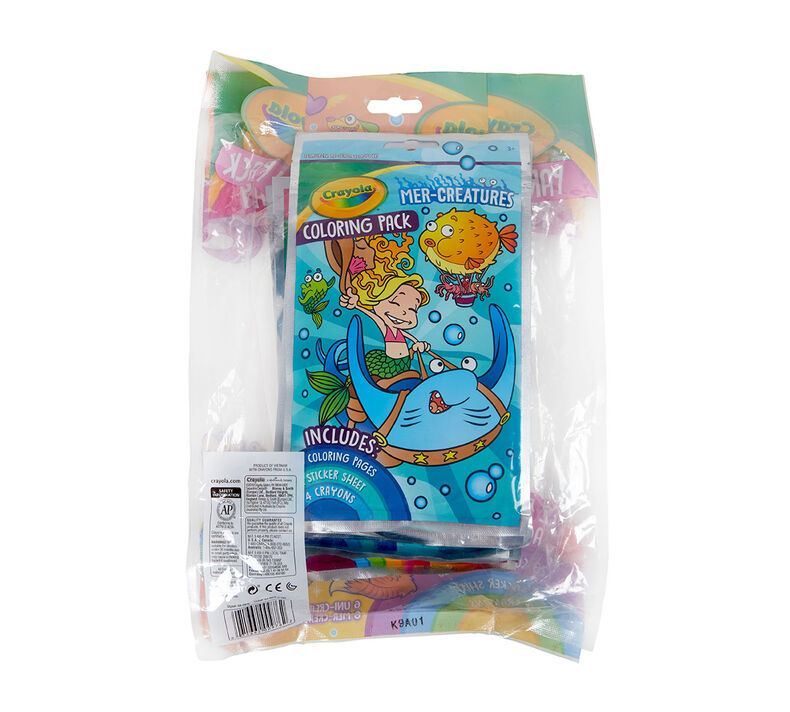 Coloring Book Party Favors, Uni-Creatures & Mer-Creatures, 12 Count