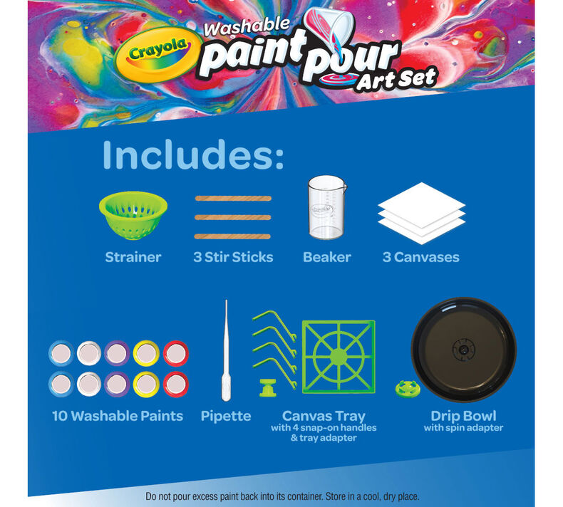 Crayola Washable Paint Pour Art Set, 4 ct - King Soopers