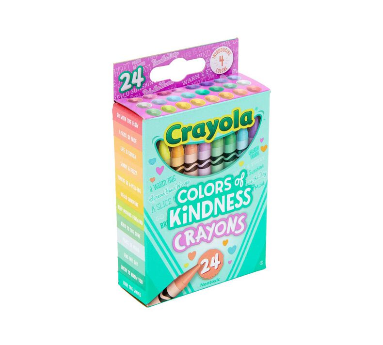Crayola Colors of Kindness, Pack of 24 Crayons, 24 Count (Pack of 1),  Assorted