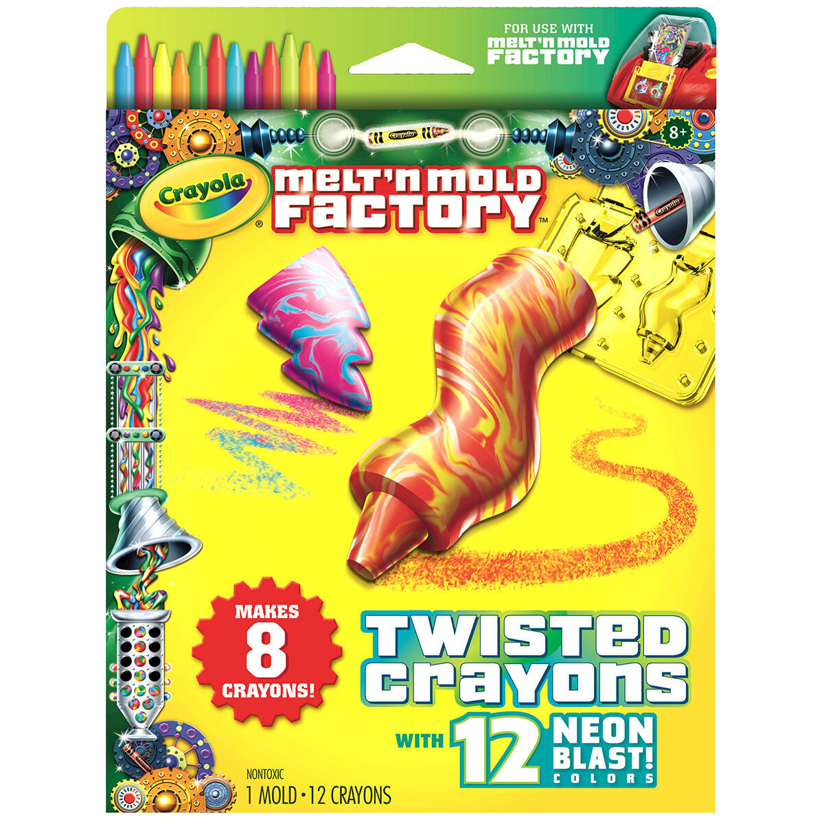 Melt n Mold Factory Twisted Crayons Neon Blast Pack