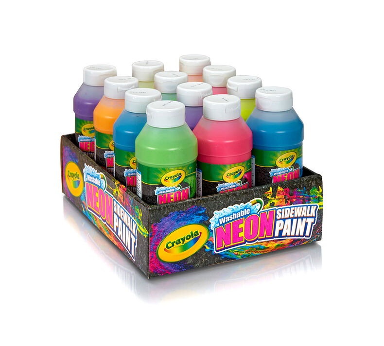 12 ct. Washable Sidewalk Neon Paint