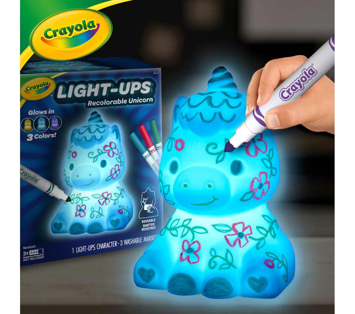 Crayola Colorable Light Up Unicorn Toy for Kids Crayola