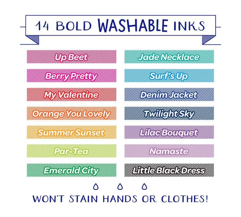 Take Note Washable Gel Pens, 14 Count