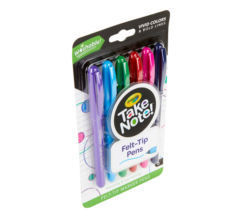 Imprinted Note Writers Fine Point Felt Tip Markers Eight Packs