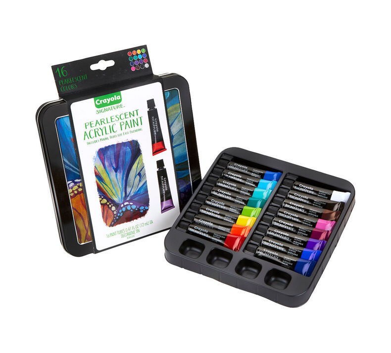 Signature Pearlescent Acrylic Paints, 16 Count