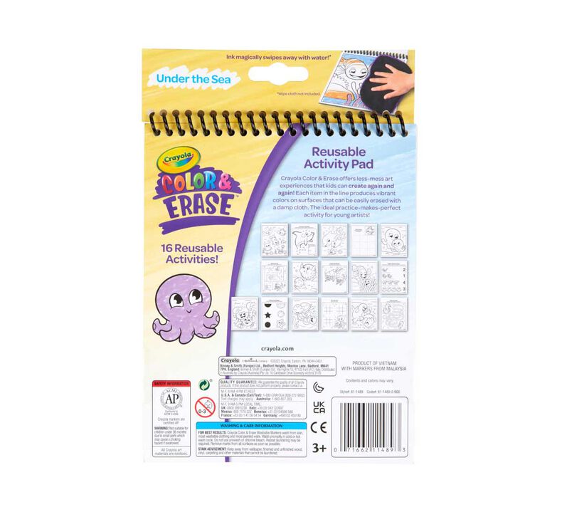 Under the Sea Color and Erase Reusable Activity Pad with Markers