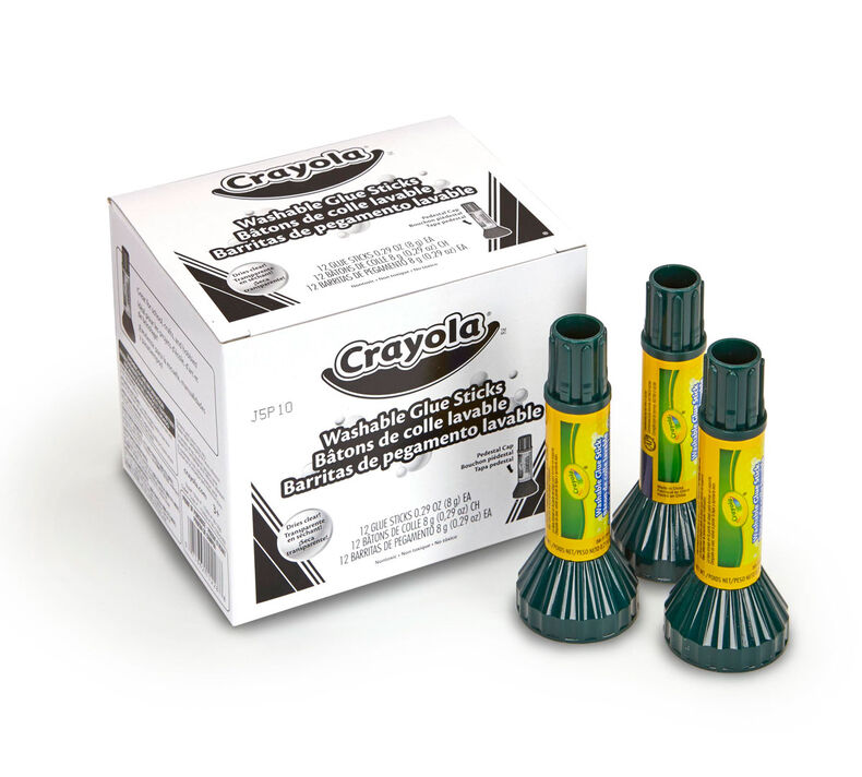 Crayola Washable Glue Sticks, Large, 24 Pack