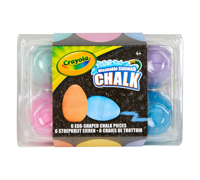 Egg Chalk, Mystery Colors, 6 Count