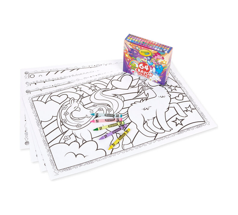 Crayola Uni-Creatures Coloring Bundle with Custom 64 ct. Crayons