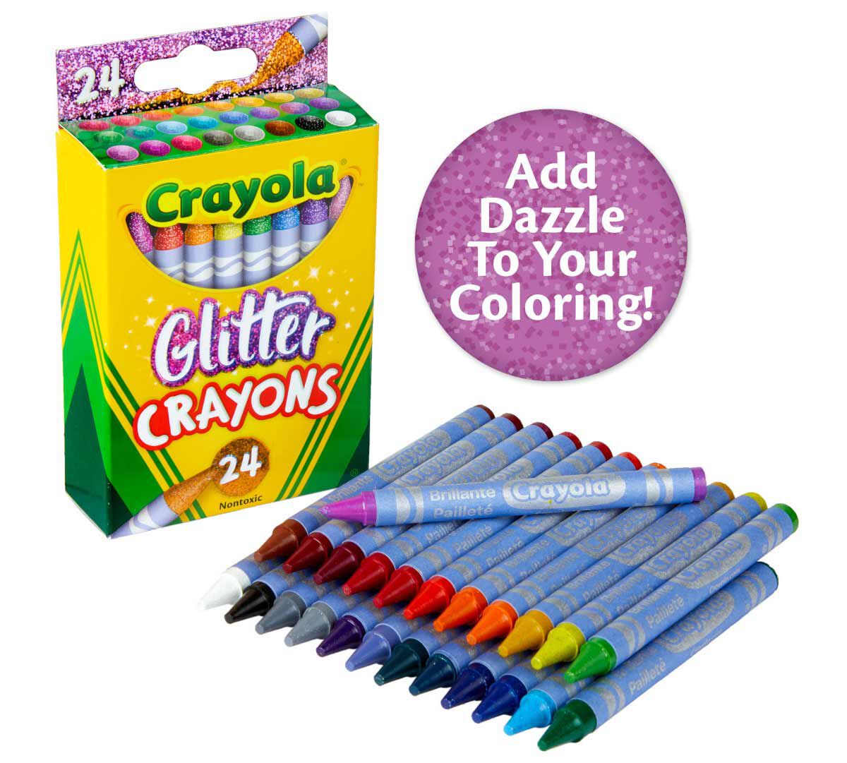 Glitter Crayons, 24 Count Crayola Crayons Crayola
