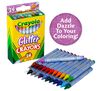 Add dazzle to your coloring with Glitter Crayons, 24 Count