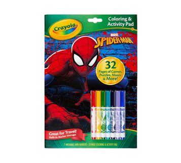 Spiderman Color and Activity Pad front view