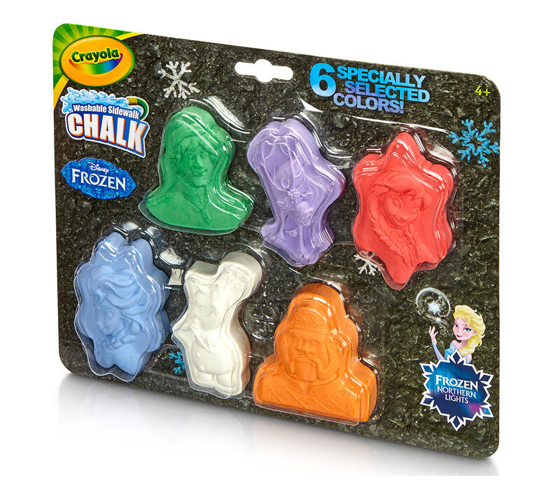 Washable Chalk Shapes, Frozen, 6 count