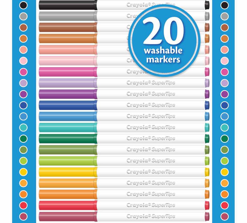 Washable Super Tips, 20 count, Crayola.com