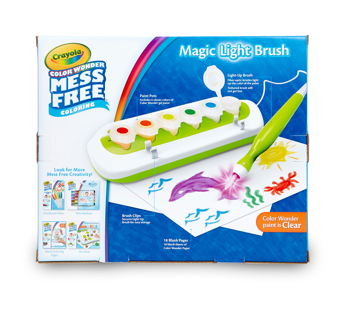 Crayola Color Wonder Magic Light Brush Mess Free Art Activity 6 Color Wonder Magic Light Brush