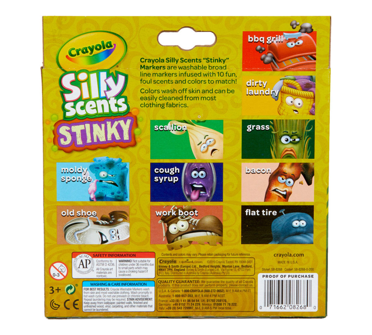 Crayola Silly Scents Stinky Scented Markers, 10 Count, Washable Markers