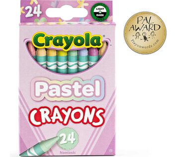 Pastel Crayons, 24 Count Pastel Crayons, 24 count. Front view with PAL Award seal.