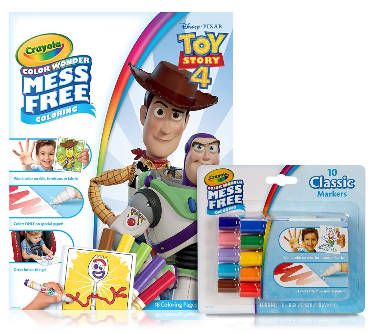 toy story 4 color wonder coloring set with markers