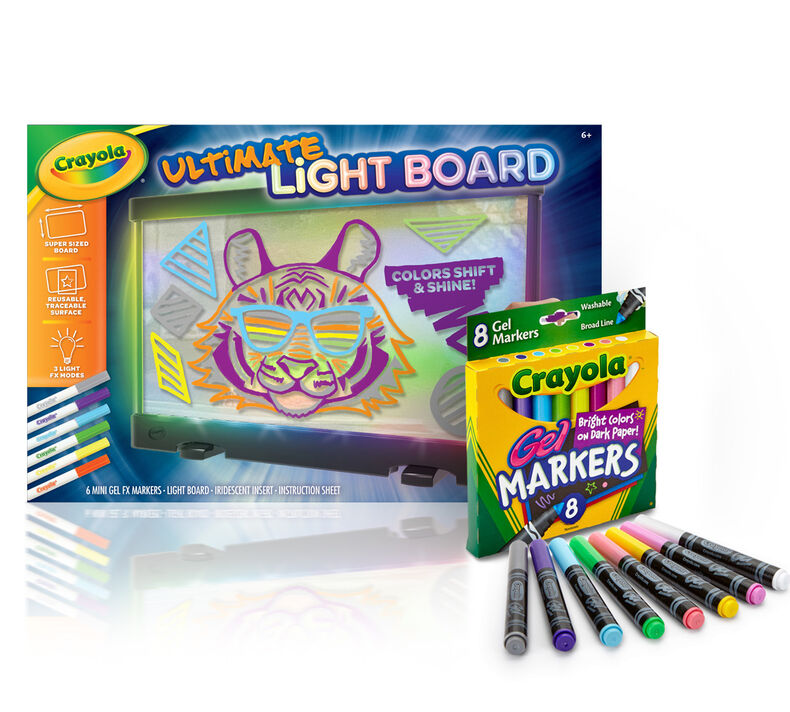 Multi-Colored Ultimate Light Board & Gel Marker Set