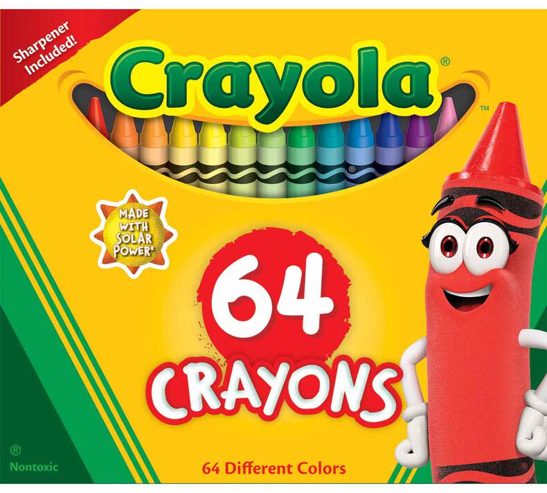  Jot Boxed Crayons with Sharpeners, 64-ct. Bonus Boxes : Toys &  Games