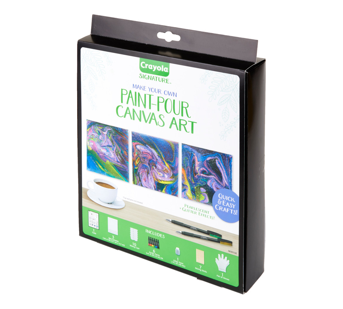 Mini Canvas Painting Kit, DIY Marbleizing Crayola